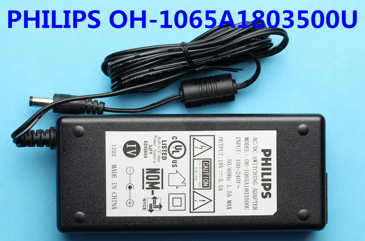 AC Adapter PHILIPS OH-1048E1503000U 0H-1048E1503000U18V 3.5A Power Supply Cord MP - Click Image to Close